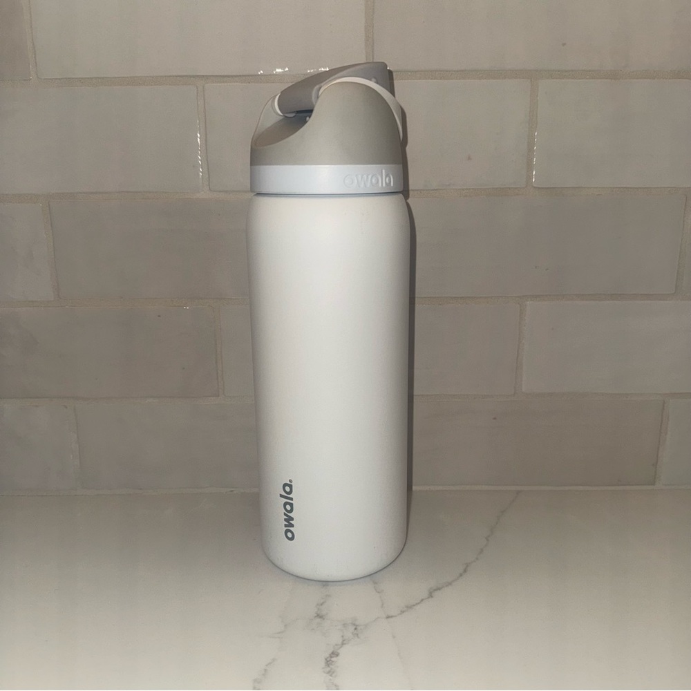 Owala White and Gray Water Bottle